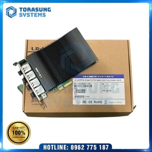 Thẻ PCIe x4 Quad-port Lr-link LRES2004PT-POE